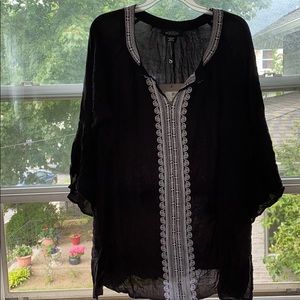 Sheer Black Tunic